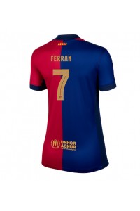 Barcelona Ferran Torres #7 Jalkapallovaatteet Naisten Kotipaita 2024-25 Lyhythihainen